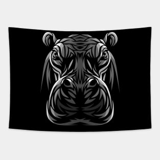 Tribal hippopotamus Tapestry