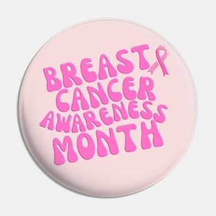 Retro Breast Cancer Awareness Month Pin