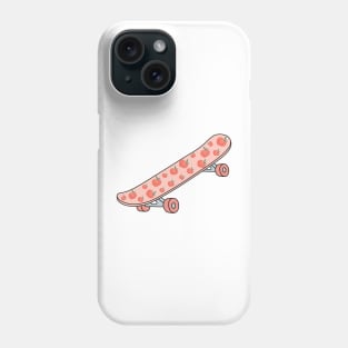 Peach Pattern Skateboard Phone Case