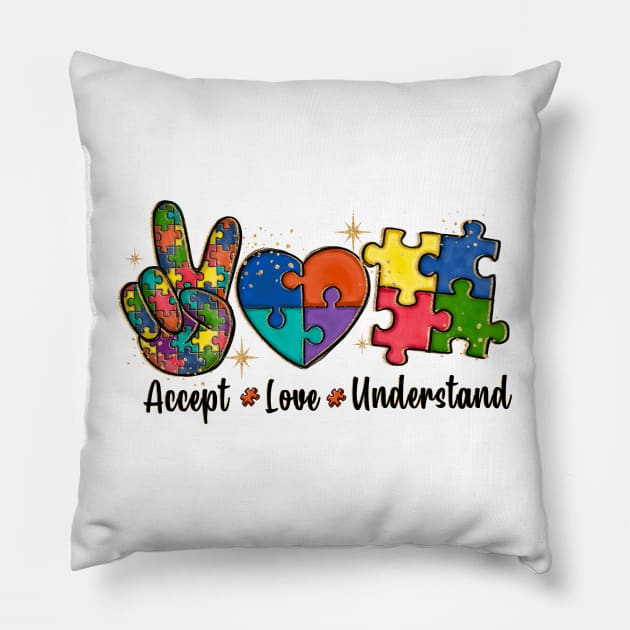 Accept Love Understand Autism Pillow by nickymax915