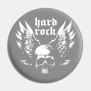 hard rock skull with wings Pin