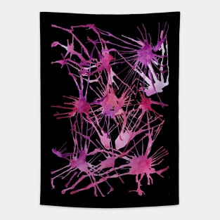 Violet Splash Doodle Tapestry