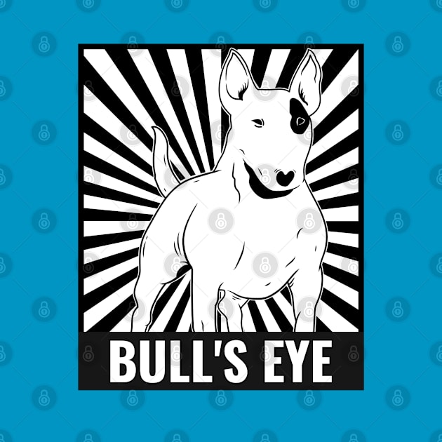 English Bull Terrier With Background - Bull's Eye by Kcaand