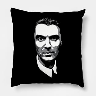 David Byrne greyscale Pillow