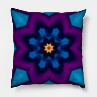 Purplebluegold Starflower Pillow