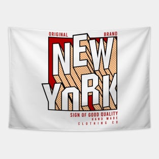 New York Typography retro poster Tapestry