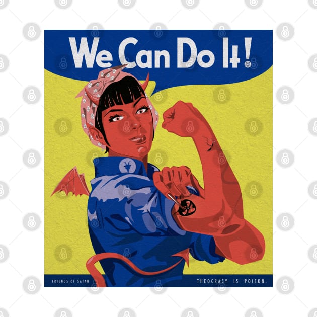 Satanic Rosie the Riveter by SequinFreud
