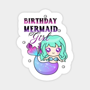 Birthday mermaid girl Magnet