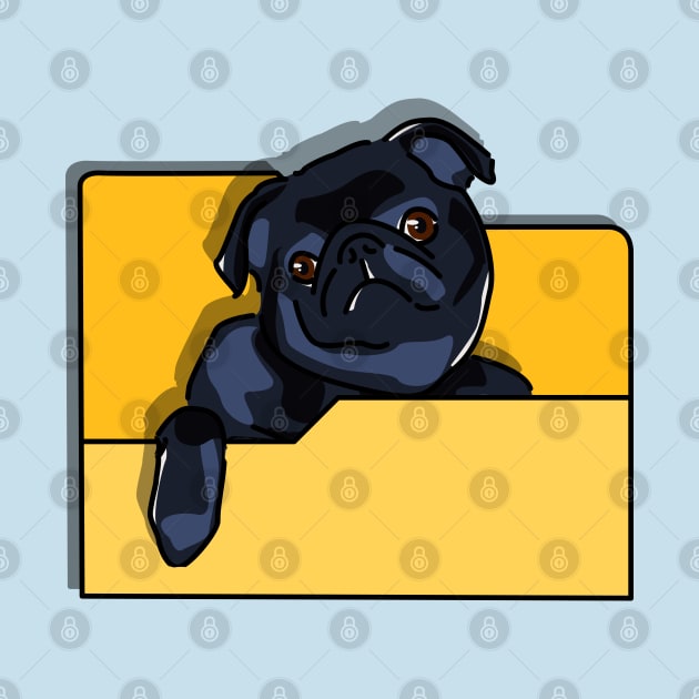 Pug in a Folder Icon by Fun Funky Designs