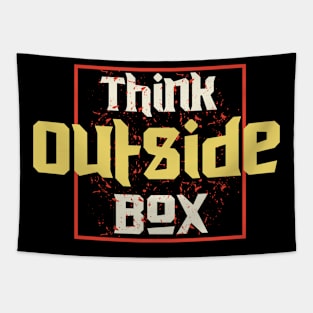 Think Outside Box Tapestry