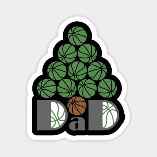 Dad Basketball Christmas Tree Magnet