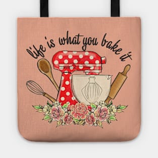 life is what you bake it vintage kitchen art Tote