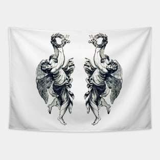 Angels carry a laurel wreath Tapestry