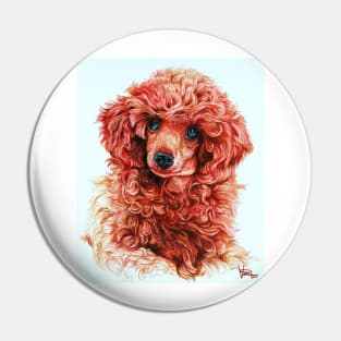Red Toy Poodle Pin