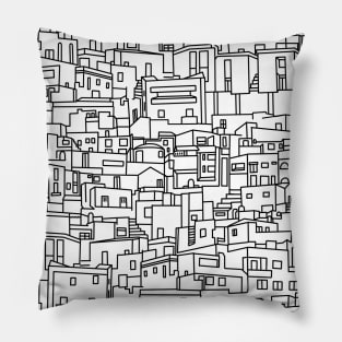 Geometric Island Homes All-Over Print Pillow