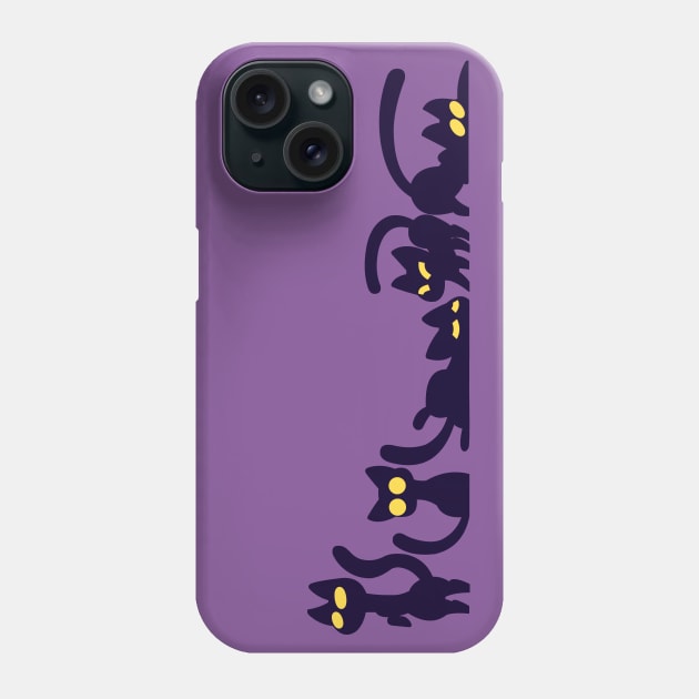 Black Cats Phone Case by nannercoco