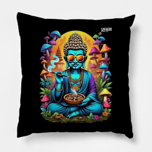 Techno T-Shirt - Psychedelic DJ - Catsondrugs.com - Techno, rave, edm, festival, techno, trippy, music, 90s rave, psychedelic, party, trance, rave music, rave krispies, rave flyer T-Shirt Pillow