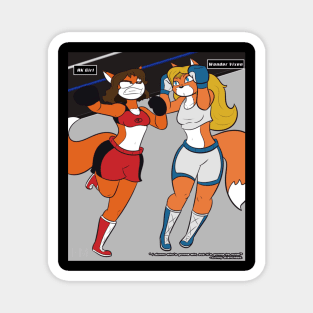 Foxy Boxing- AK Girl v Wondervixen (Art by HM Studios) Magnet