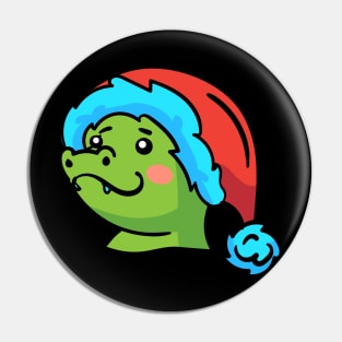 Christmas Jungle Face Crocodile Pin