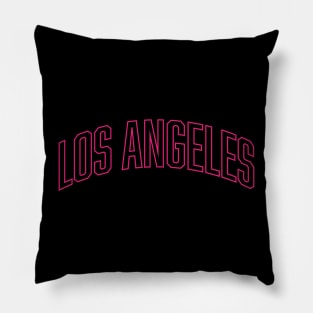 Los Angeles Hot Pink Outline Pillow