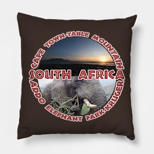 South Africa Wildlife and Places Pillow