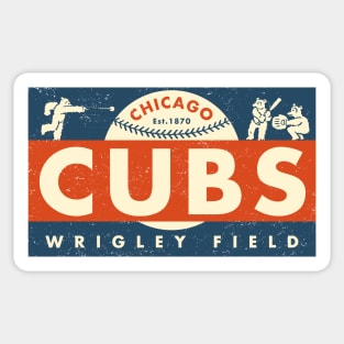 Throwback Chicago Cubs 3 by Buck Tee - Chicago Cubs - Sticker