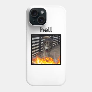 Husky Walking Hell Fire Simple Phone Case