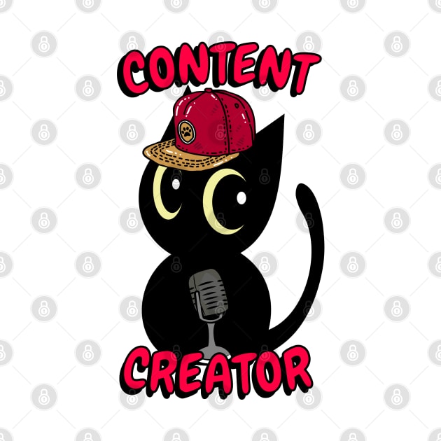 Cute black cat is a content creator by Pet Station