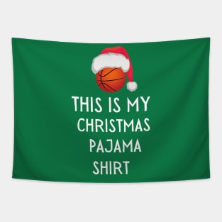 This Is My Christmas Pajama Shirt Basketball Christmas Design Tapestry