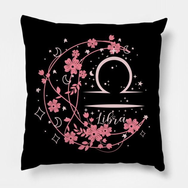 Libra (September 23 October 22) Pillow by Annabelhut