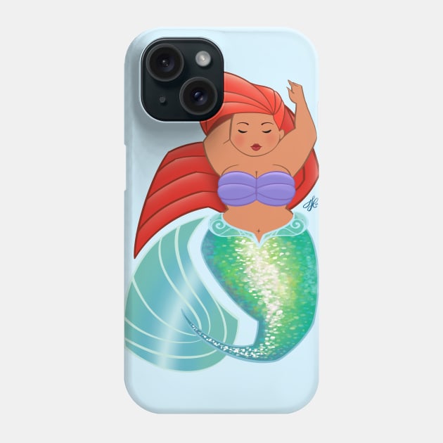 Fluffy Mermaid Phone Case by Toni Tees