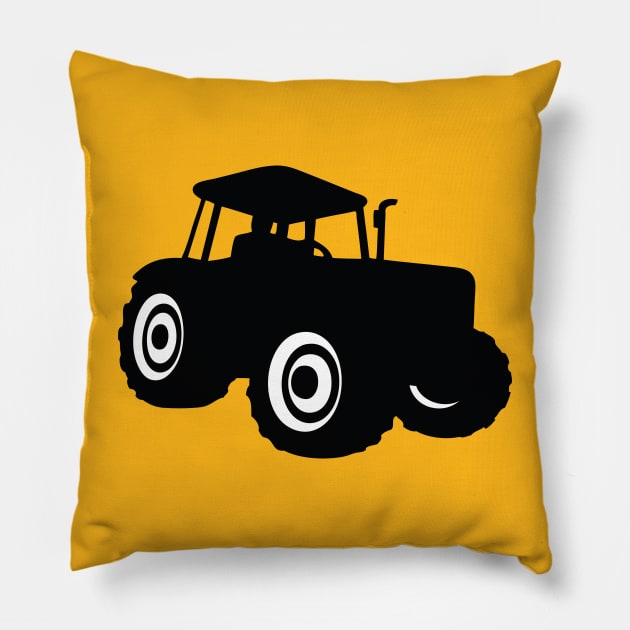 tractor tracteur Traktor Pillow by Huggy Mauve