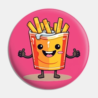 Cute French Fries T-Shirt Pin