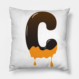 Chocolate Alphabet Letter C Pillow