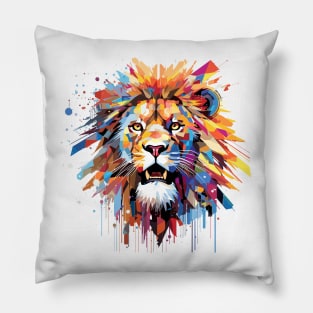 Lion Animal Freedom World Wildlife Wonder Abstract Pillow