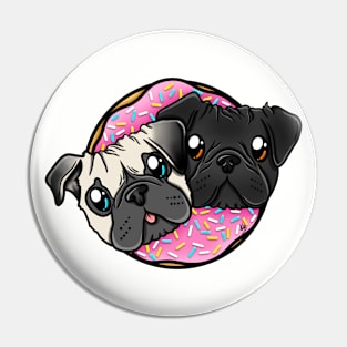 Pug donuts Pin