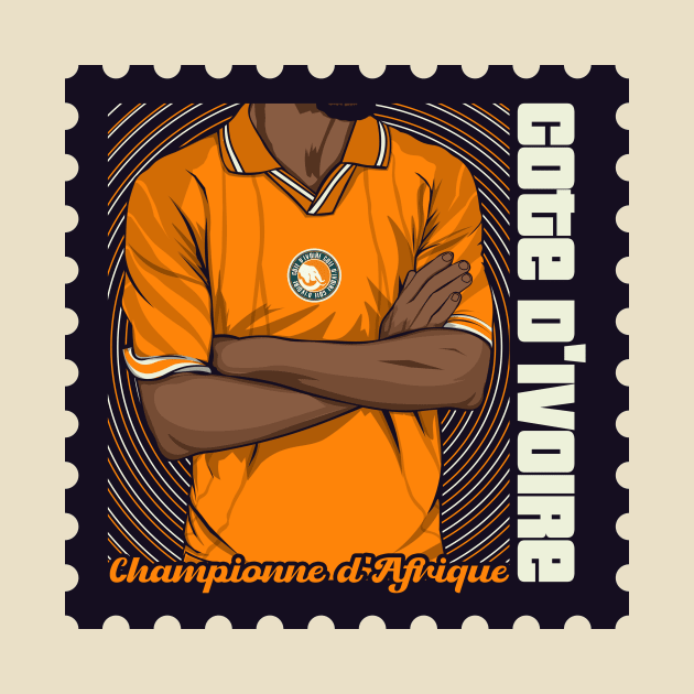 Ivory Coast Champion of Africa by Stamp