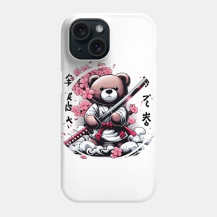 teddy bear katana kimono Phone Case