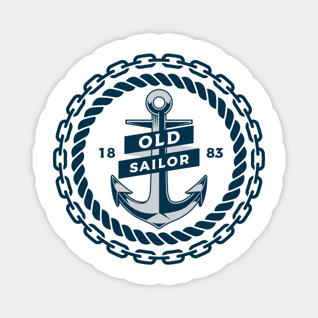 Old sailor 1883 Magnet by monami