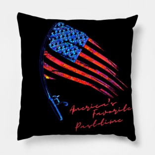 America's Favorite Past time (Fishing Pole Flag) Pillow