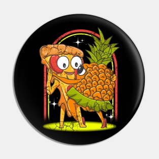 Pineapple Pizza Food Hawaiian Italian Funny Humor Gift Pin