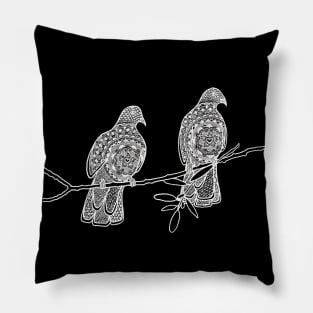 A Pair of Doves (Design on Front) Pillow