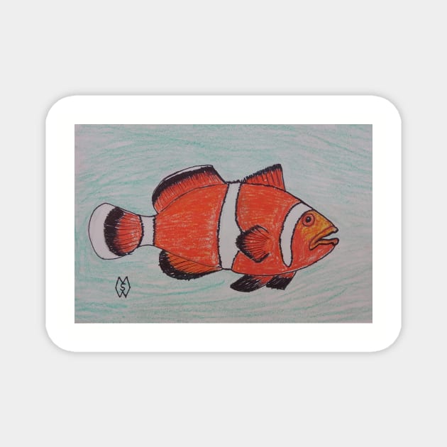 Clownfish Magnet by Matt Starr Fine Art