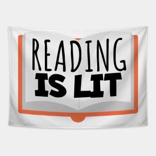 Bookworm reading is lit Tapestry