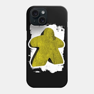 Yellow Meeple on White Painted Background Phone Case