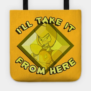 Yellow Diamond in Diamond Tote