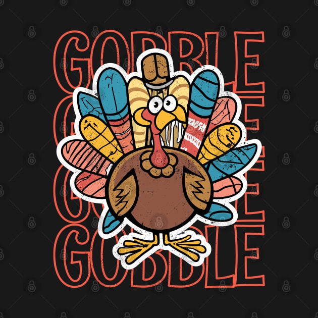 Gobble Gobble Gobble Gobble Happy Thanksgiving by Tezatoons