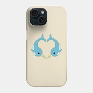 Narwhal heart Phone Case