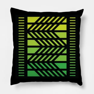 "Dimensional Folds” - V.6 Green - (Geometric Art) (Dimensions) - Doc Labs Pillow