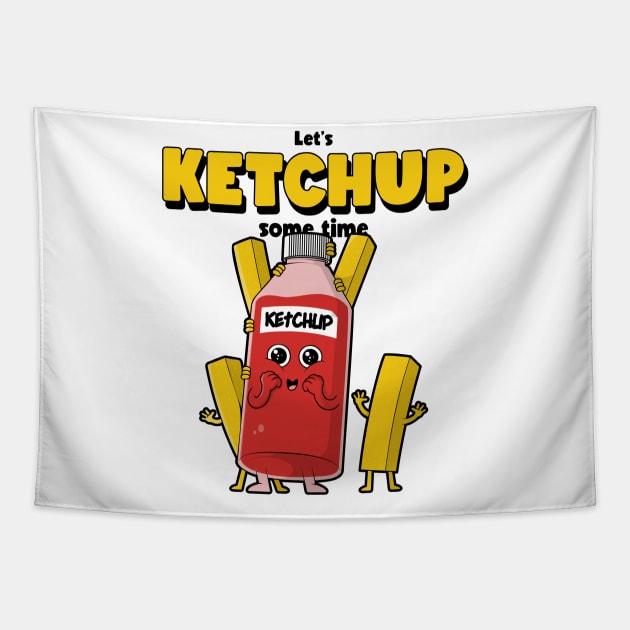 Let's Ketchup Some Time Tapestry by Hush-Hush Gear™